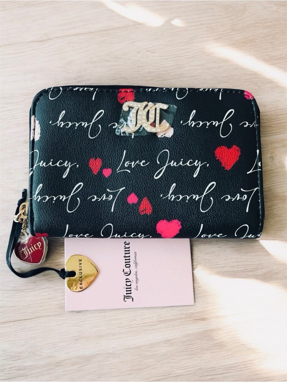 Juicy Couture Love Letter Zip Around Wallet, NWT